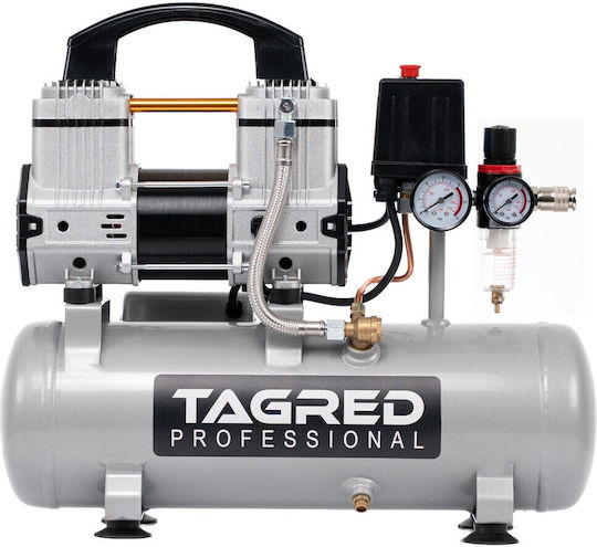 Compresor fără ulei Tagred 9l 1100w 2 pistoane 8 bar 158 l min Ta327