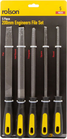 Workshop File Set 200 Mm 5 Pieces Rolson