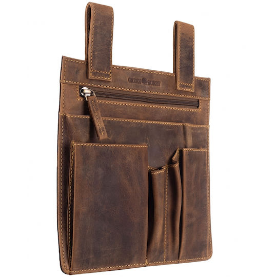 Geantă pentru unelte cu prindere la curea Piele naturală maro învechită 23 x 23 cm Vintage Greenburry