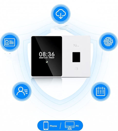 Ngteco Tc2 Wifi Βιομετρικό Ρολόι Εργασίας Δακτυλικό Αποτύπωμα Είδη Προβολής Έκθεσης Κατηγορία Β