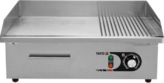 Yato Yg04586 Placă Grill 2/3 Netedă 55 Cm 3000 W Oțel Inoxidabil