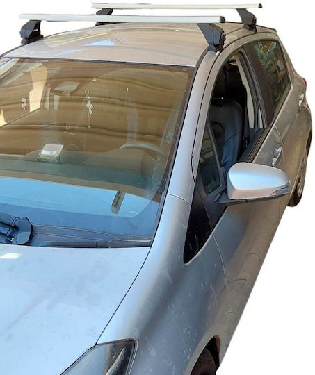 Menabo Таванни Стелки За Автомобил От Алуминий За Toyota Yaris 5D 2011>2019 С Крака За Покривен Багажник И Заключване Сребристи МП.TYARIS.42