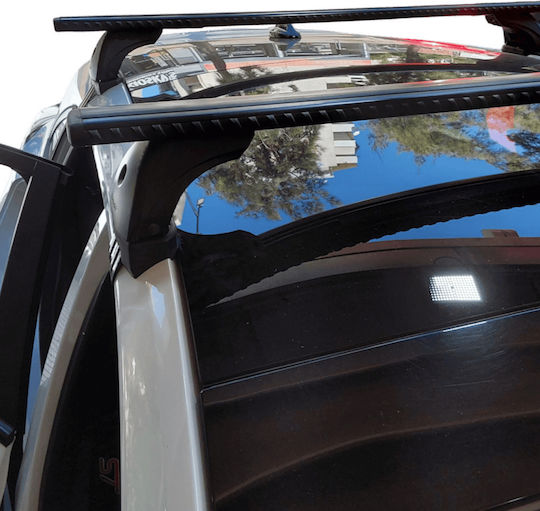 Nordrive Aluminum Car Roof Bars for Ford Puma 2019 Set with Roof Rack Legs and Lock Black