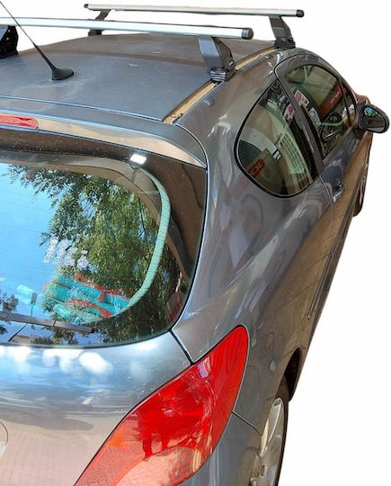 Menabo Таванни Стелки За Автомобил Алуминий За Peugeot 207 3D 2006>2014 С Крака За Покривен Багажник И Заключване Сребрист МП.P207.11