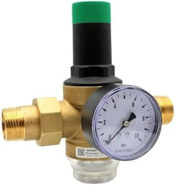 Resteq Druckrohrregler Wasser 1/2 Zoll Manometer Teflonband