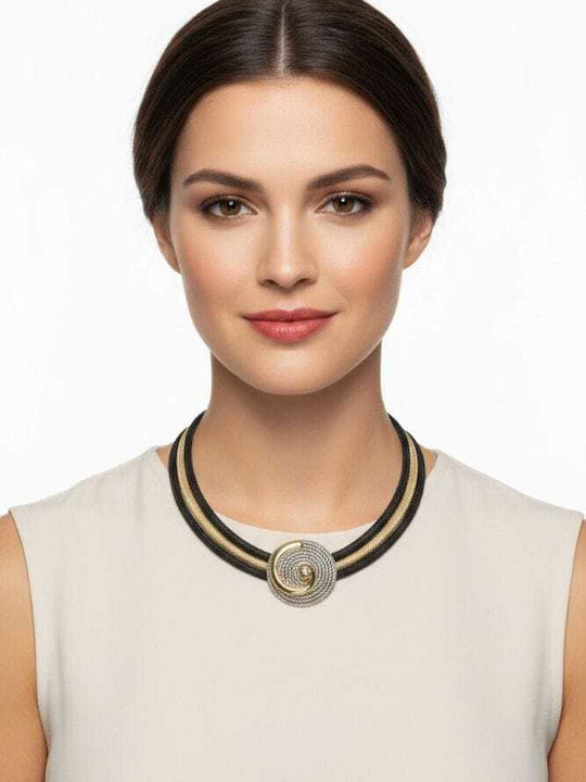 Liva Fashion Liva Fashion Κολjе από Silber Schwarz Liva Fashion Liva Fashion Κολjе από Silber Schwarz