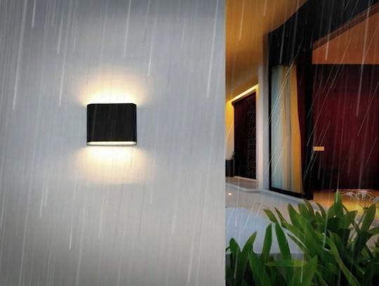 Led Exterior Wall Light C30 6w Power A+ Water Dust Resistant Warm White 3000k Aluminum Black
