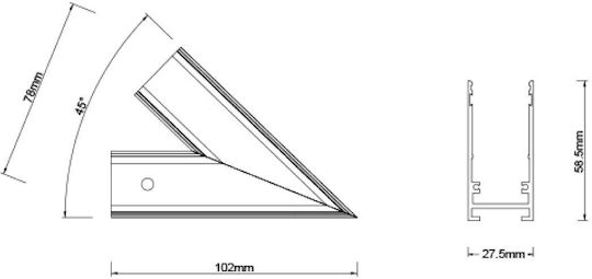 45d Ecke Magnetisch Mini Oberfläche Sandweiß 1 Stück
