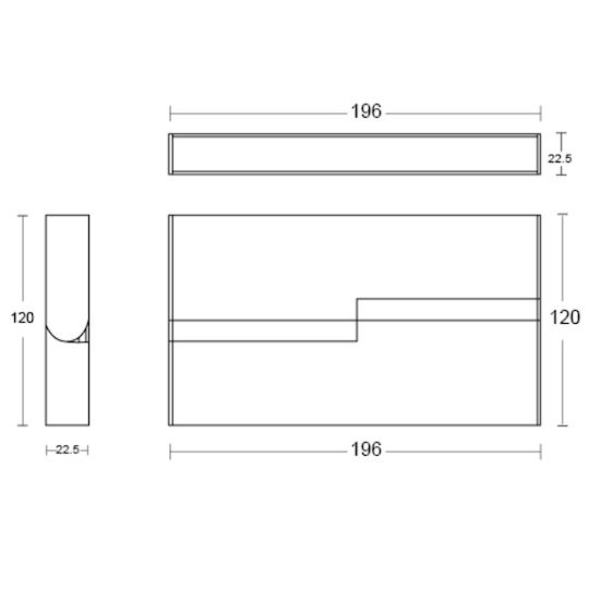 Baris Light LED Commercial Linear Ceiling Lighting 16W Warm White