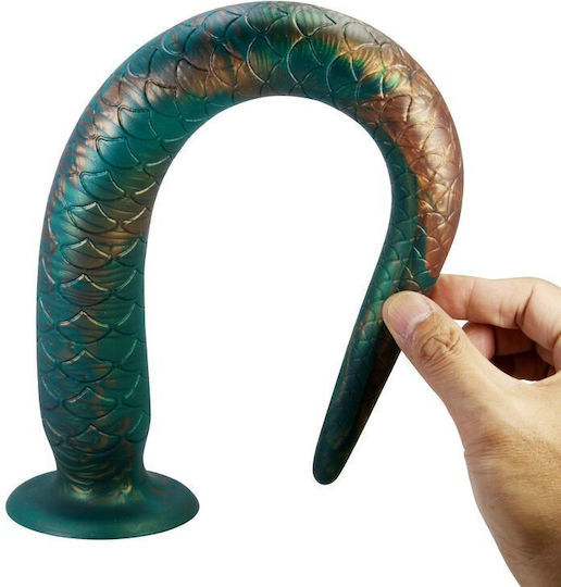 Power Monsters Dildo με Βεντούζα Πράσινο
