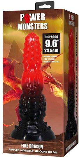 Dragon Dildo με Βεντούζα Κόκκινο