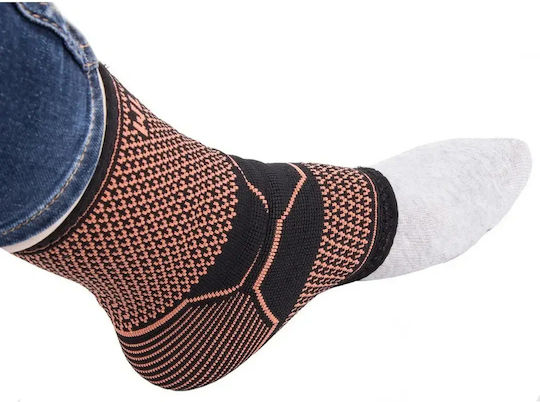 Elastische Knöchelbandagen Kompressions Set 2 Stück Schwarz Orange