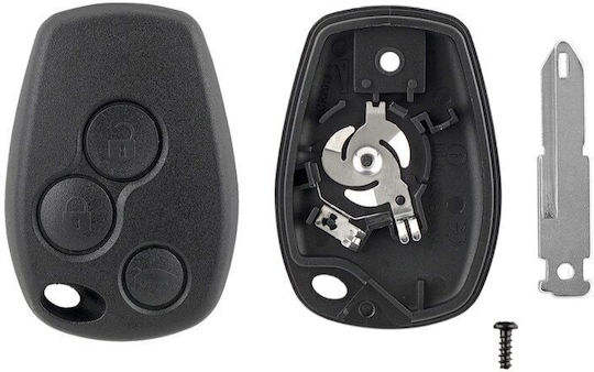 Carcasă Telecomandă Auto 3 Butoane Cu Lamă Inclusă Compatibil Renault Trafic Clio Modus Maestru Vivaro Movano