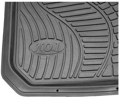 Rubber Car Mats 4 Pieces Black Universal