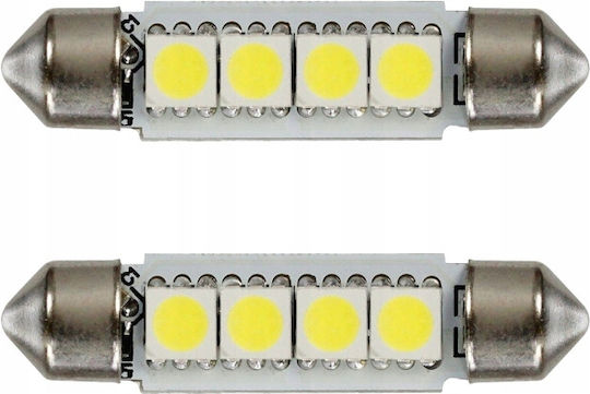 2x Bec Led C10w 41mm Retrofit Led Cald Alb Cald