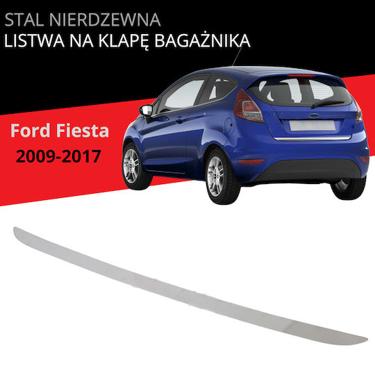 Tailgate Trim Cover Stainless Steel Chrome Ford Fiesta Mk7 2009-2017