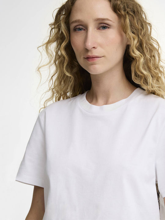 Damen T-shirt Geprüft Weiß-Beige-Blau