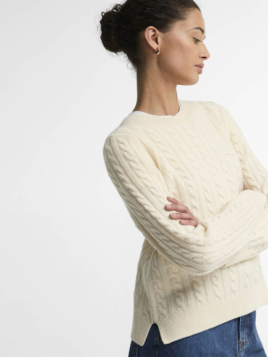 Damen Pullover Wolle Creme