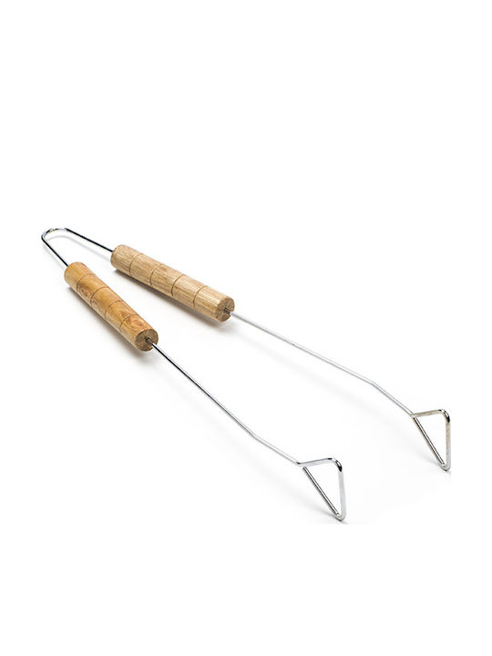 Grillwerkzeug-Set Edelstahl mit Holzgriffen 3 Stück C83500210