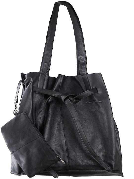 Leather Women's Shoulder Bag Black