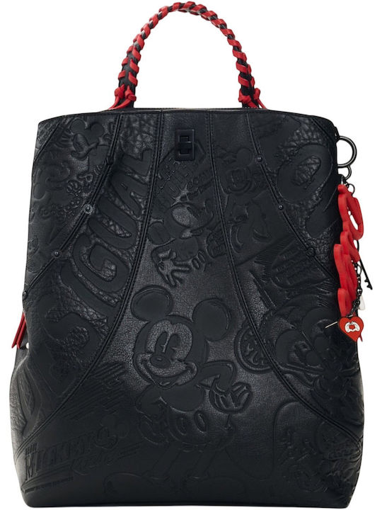 Mickey Knitted Women's Backpack Set Black
