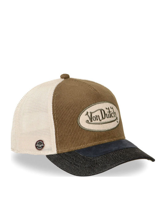 Von Dutch Unisex Șapcă Trucker Cafeniu Bej Vd 1 Ct Shield 05-brown Beige