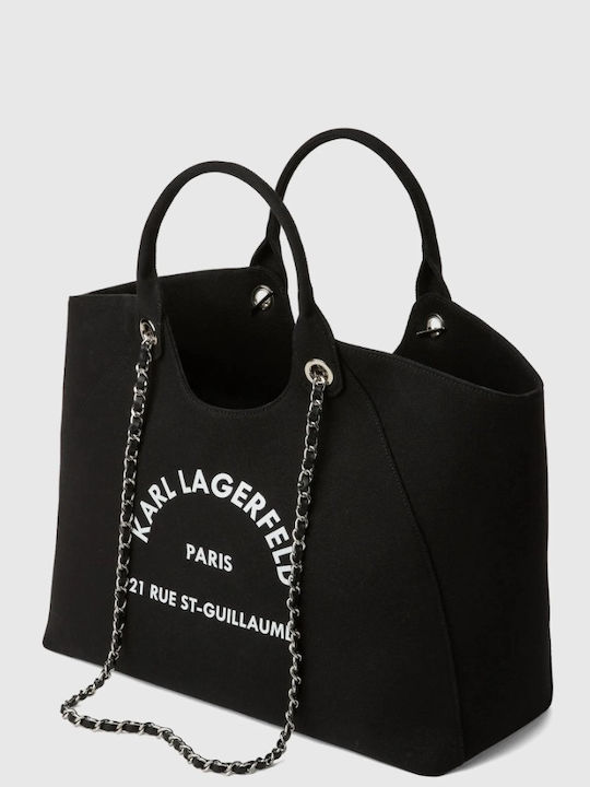 Fabric Women's Shopper Bag Black