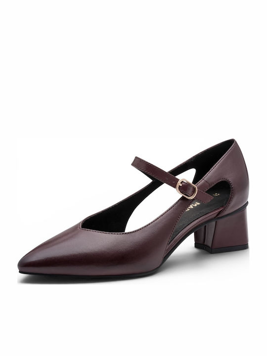 Leder Pumps Burgundisch