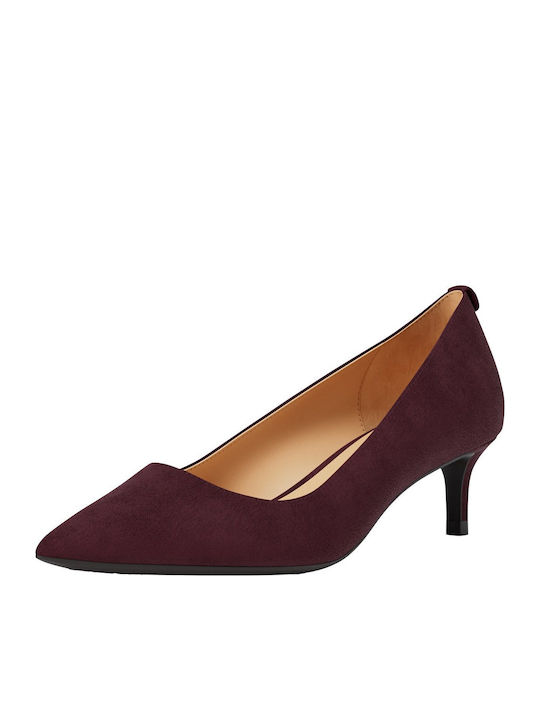 Alina Wildleder Pumps mit Absatzhöhe Burgundisch