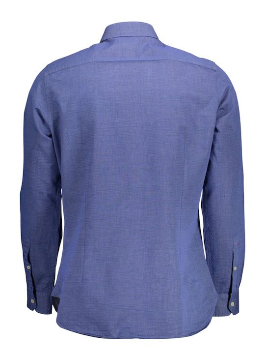 Langärmeliges Hemd in schmaler Passform Blau