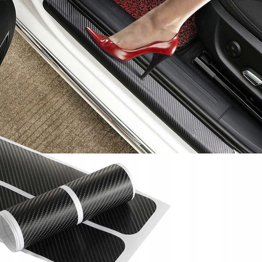Bandă decorativă pentru praguri auto din folie carbon