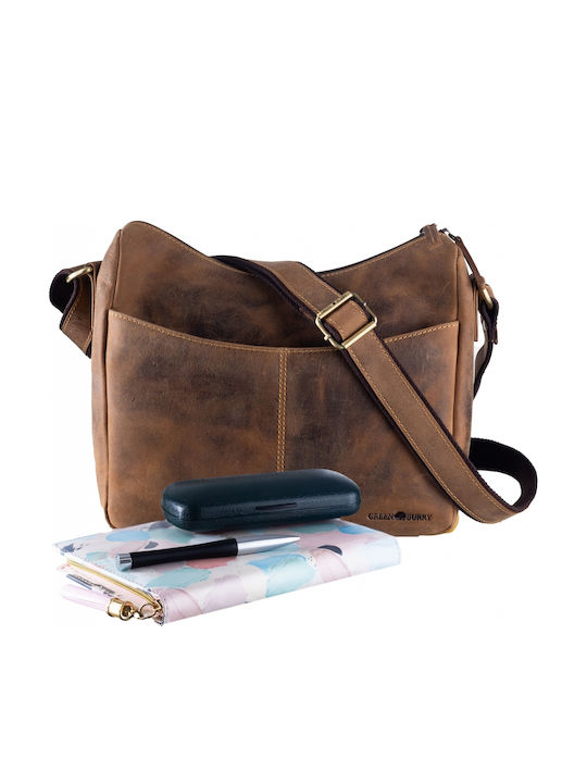 Leather Women's Shoulder Bag Brown