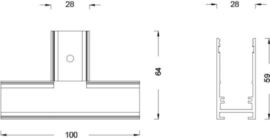 T Ecke Magnetischer Mini-Oberflächen-Scheinwerfer Schwarz Sand 1 Stück