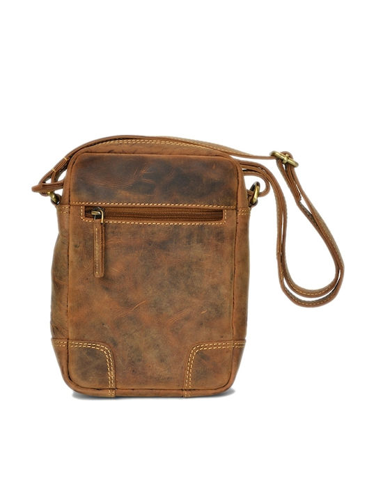 Geantă bărbătească de umăr / crossbody din piele Bej