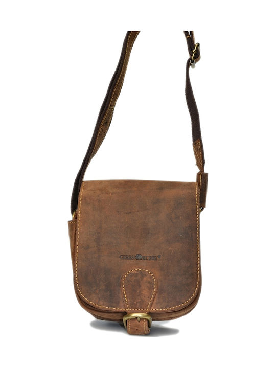 Geantă bărbătească de umăr / tip crossbody din piele maro