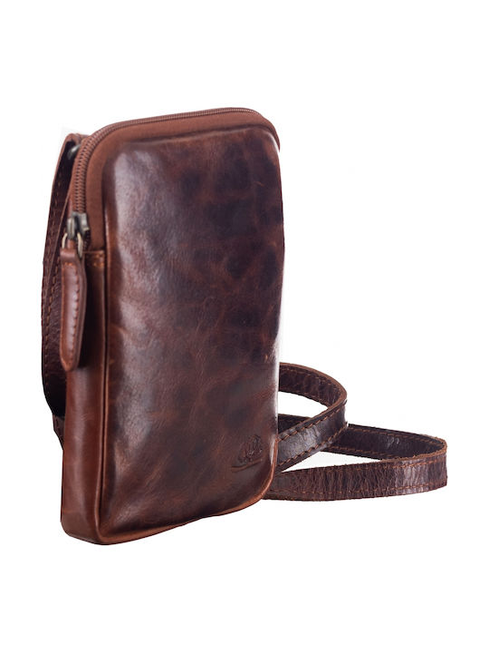 Geantă bărbătească de umăr / crossbody din piele Bej