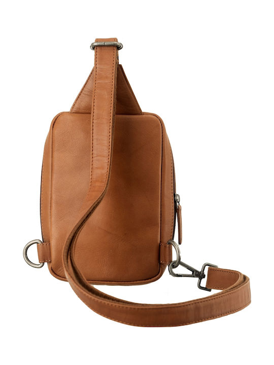 Geantă Bărbătească de Umăr / Tip Crossbody din Piele Maro