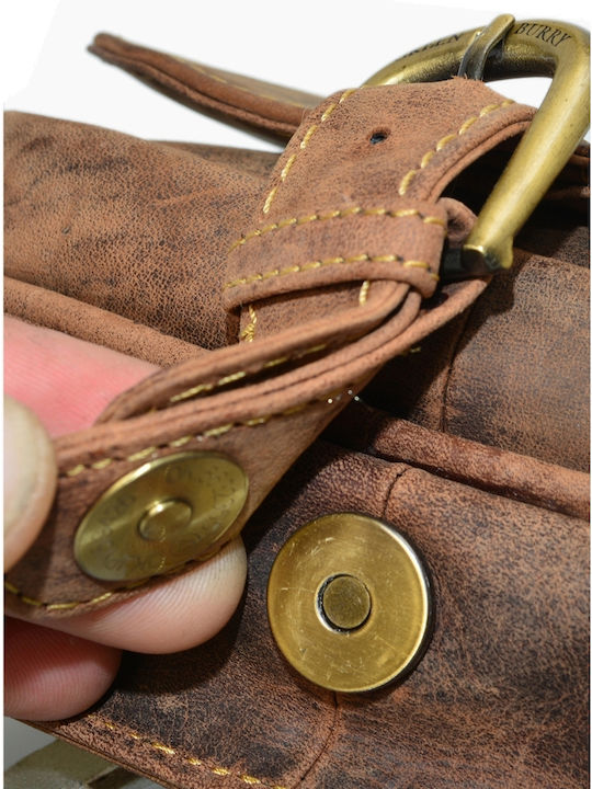 Geantă bărbătească de umăr / tip crossbody din piele maro