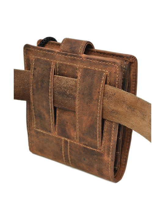 Geantă bărbătească de umăr / tip crossbody din piele maro