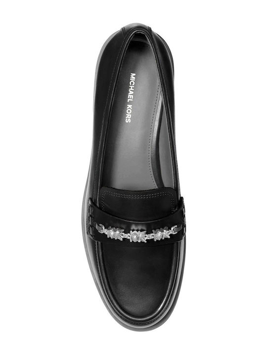 Δερμάτινα Γυναικεία Loafers σε Μαύρο Χρώμα