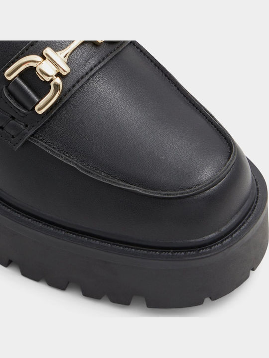 Leather Women's Loafers In Black Colour