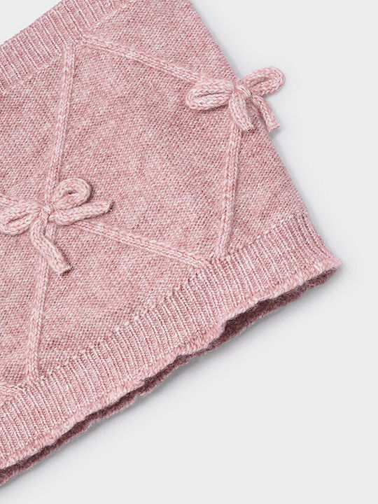 Kinder Beanies Set mit Gestricktem Lila mit Schal