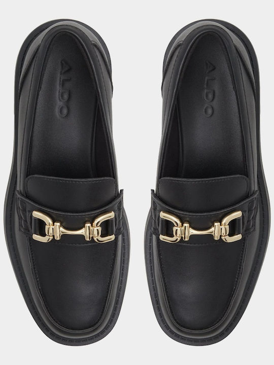 Leather Women's Loafers In Black Colour
