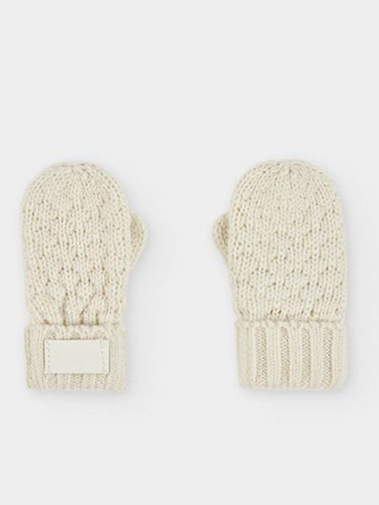 Kinderhandschuhe MItten Gestrickt für Neugeborene Weiße