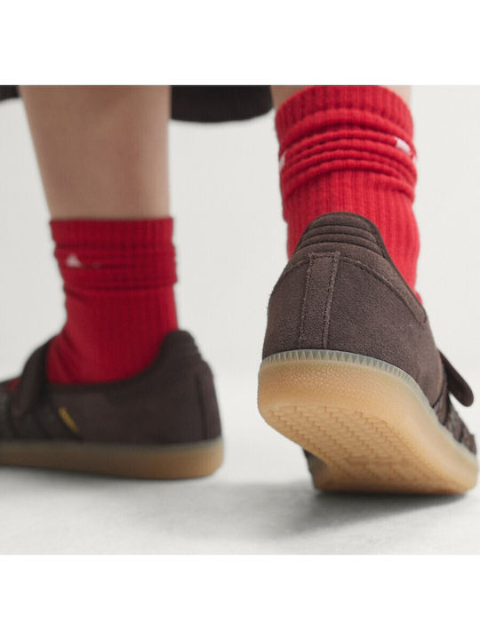 Damen Ballerinas aus Leder in Braune Farbe