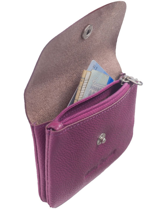 Portofel mic din piele pentru femei Violet