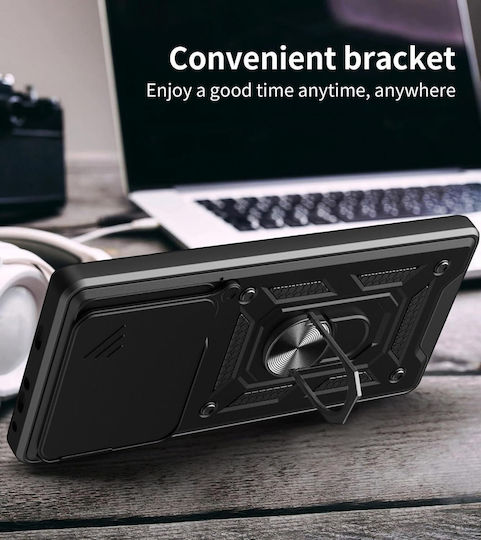 Orso Combo Kickstand Slide Back Cover Πράσινο (Poco M7 Pro)