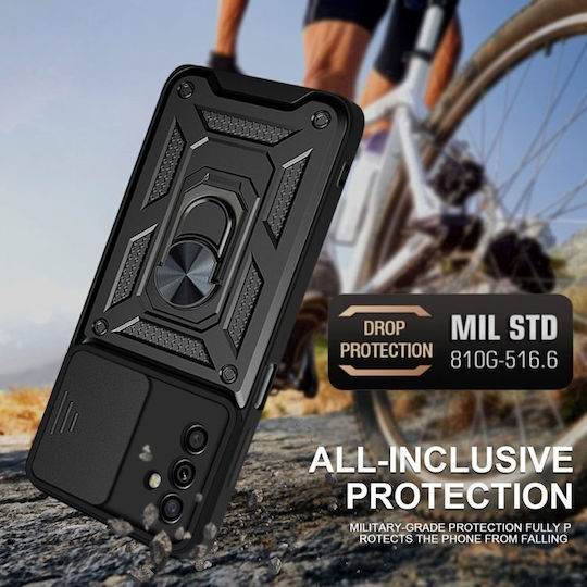 Orso Combo Kickstand Slide Back Cover Μαύρο (Galaxy M34)