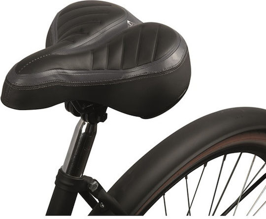 Dunlop Fahrradsattel Schwarz mit Gel 250 x 210 mm