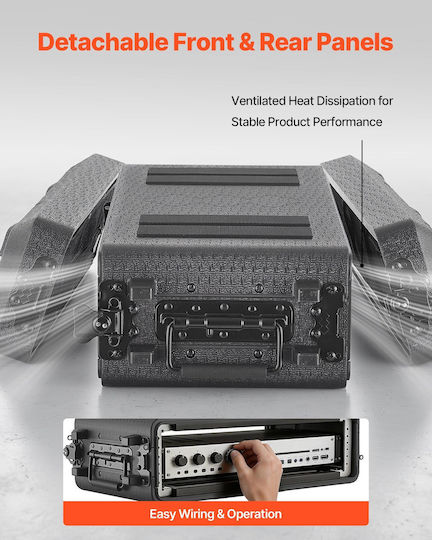 Vevor Rack Case 2u Βάθος 260 Mm Θήκες Μικροφώνου Ενισχυτή Μίκτη Dj Slczjjx2u12imdaks001v0